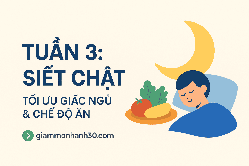 Ngủ ngon, giảm cân nhanh, chế độ ăn kiêng theo tuần 3.
